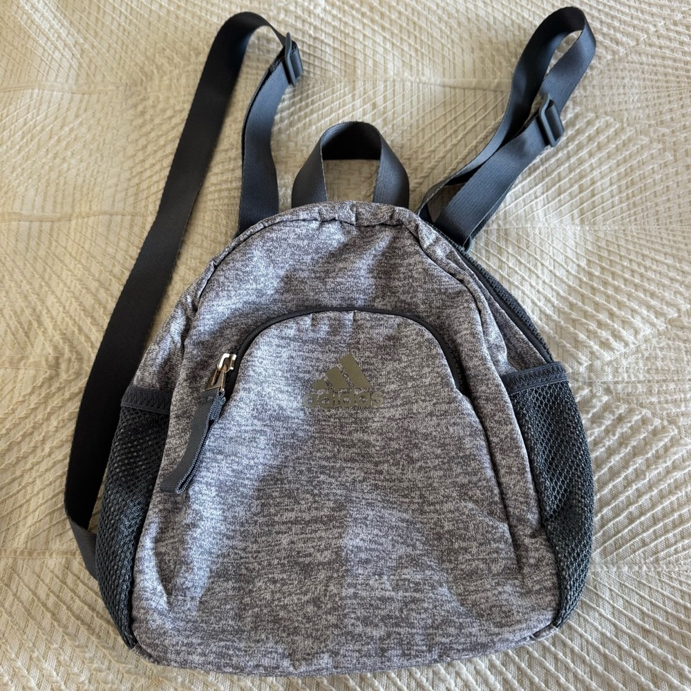 Adidas Heathered Gray Mini Backpack